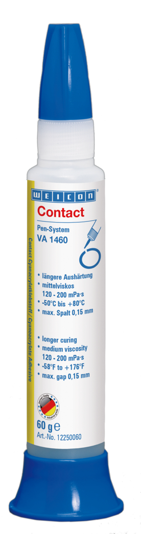 VA 1460 Adhesivo de cianoacrilato | adhesivo instantáneo resistente a la humedad con una viscosidad media