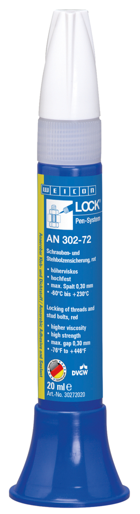 WEICONLOCK® AN 302-72 Fijación de Tornillos y Espárragos | alta resistencia, mayor viscosidad, con aprobación de agua potable